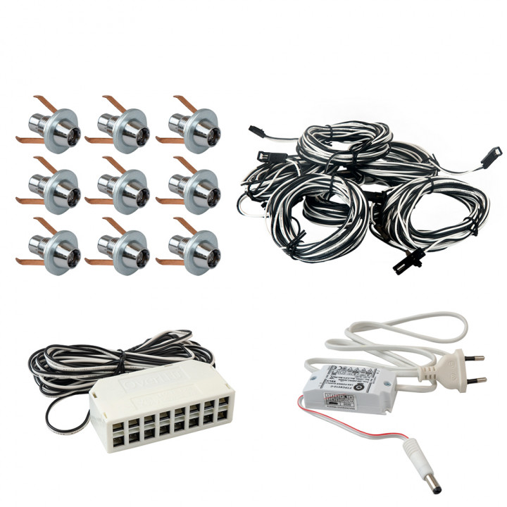 Bastubelysning Led Lite 9, silver
