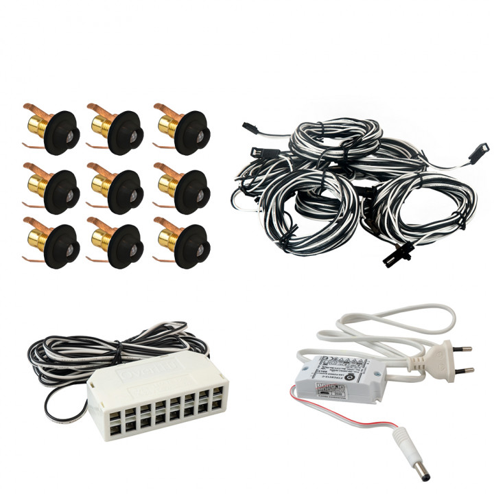 Bastubelysning Led Lite 9, svart