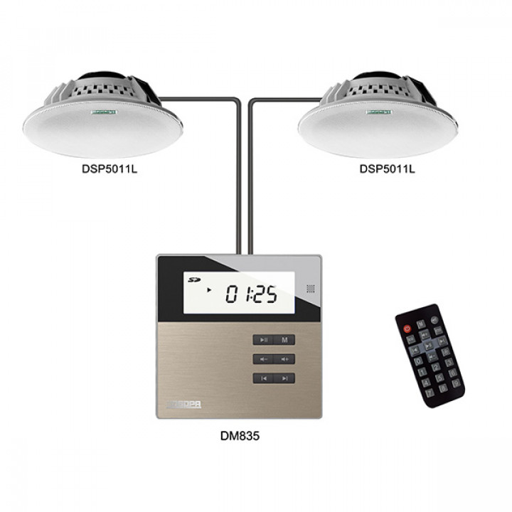 Smart Home on Wall Music Amplifier DSPPA DM835. Vit
