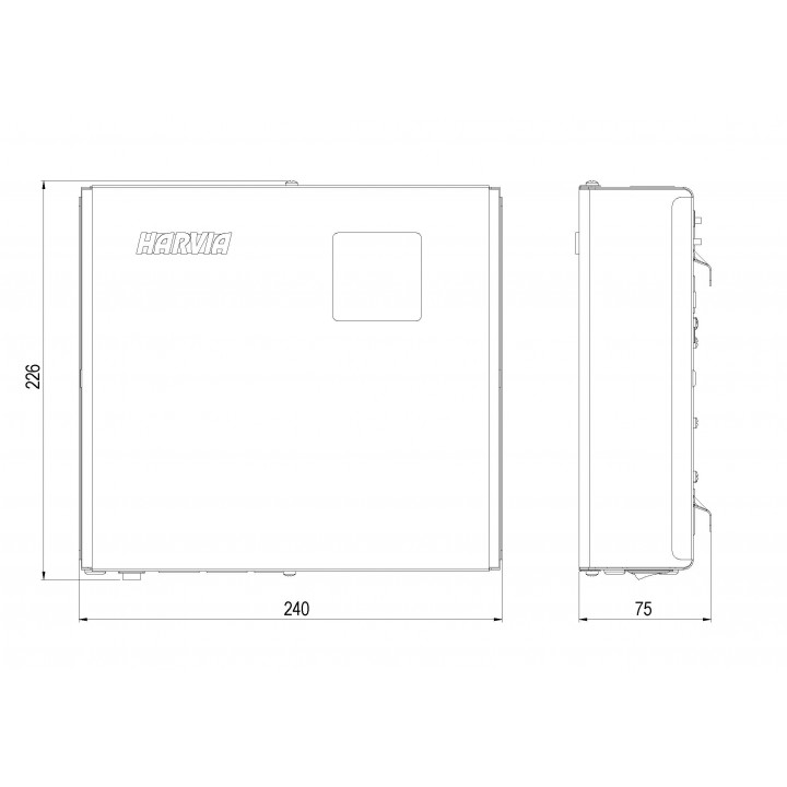 Elbastuaggregatets kontrollpanel - HARVIA C170VKK