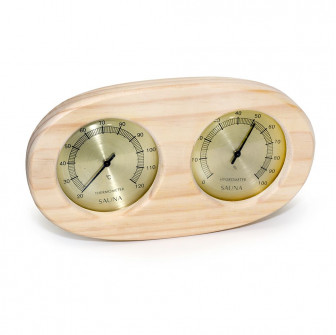 SAUFLEX termo-hygrometer, horisontell, oval