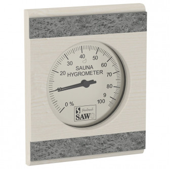 SAWO hygrometer 280-HRA, med stenlist, asp