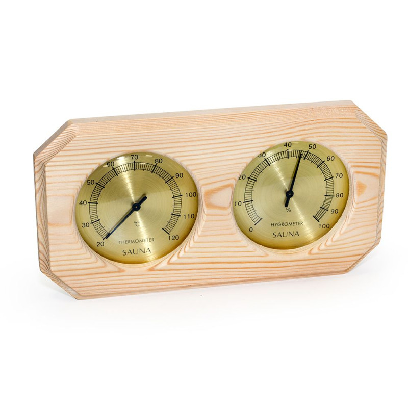 SAUFLEX termo-hygrometer, horisontell, åttkantig