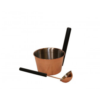 SAUNIA rostfri set 4 l, svart handtag
