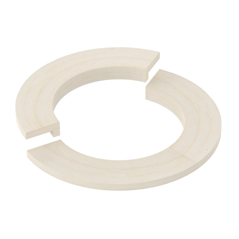 Inbäddningsfläns - för SAWOTEC Tower Round-värmare, trä