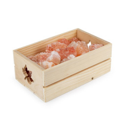 Himalaya salt i en låda på 3,5 kg 