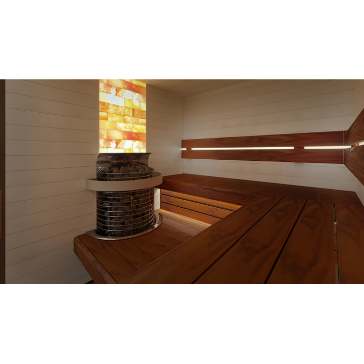 Bastubänk, Värmebehandlad tall, 135x654x1800-2400mm