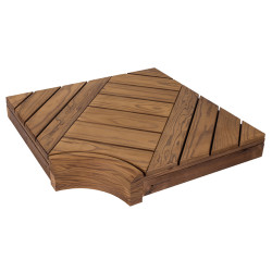 Hörnmodul för modulära bastubänkar, tall 