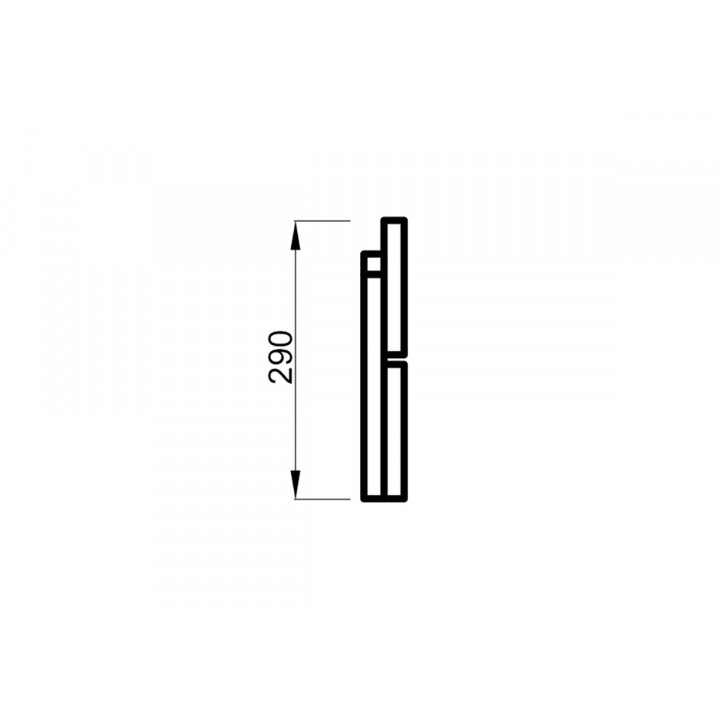 Ryggstöd, värmebehandlad furu 42x290x1750-2350mm
