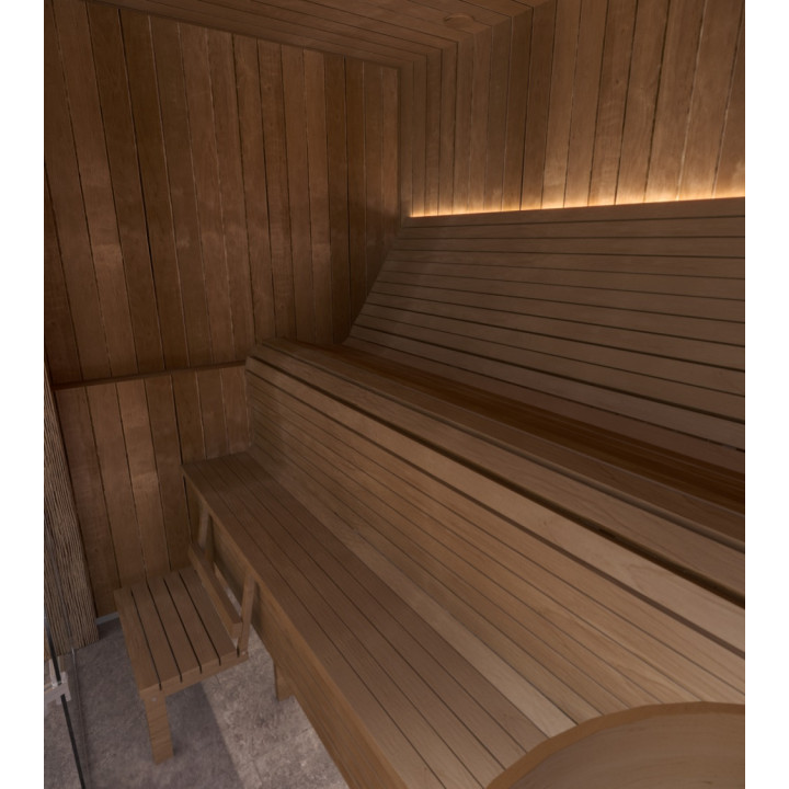 Modulär bastubänk ERGONOMIC, Thermo asp