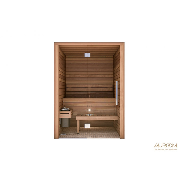 Auroom bastuhus 150x150x205cm, med glas
