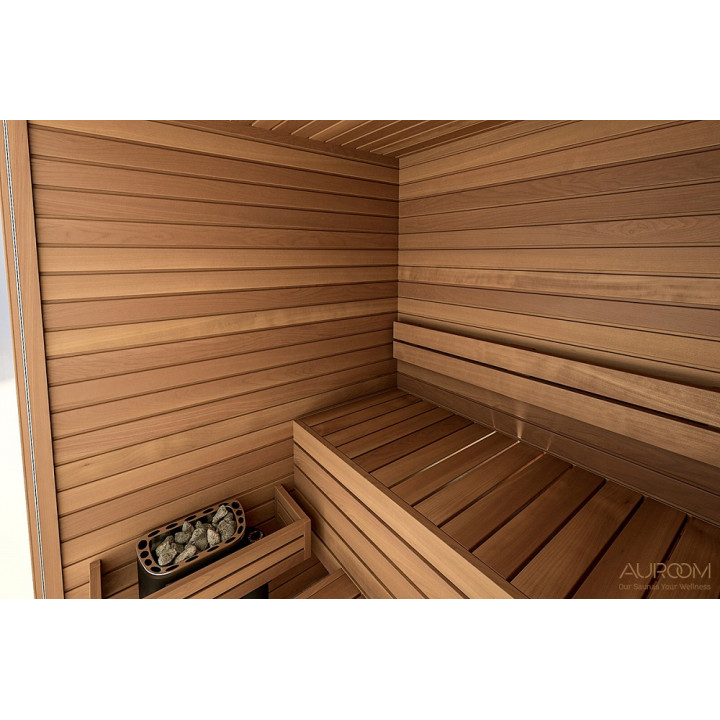Auroom bastuhus 150x150x205cm, med glas