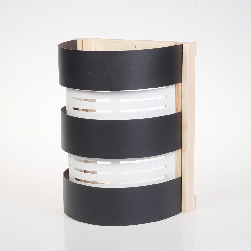 Lampskärm SAUFLEX, svart, vit