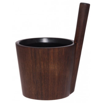 Rento mörk bambubastuhink med svart insats, 5 l