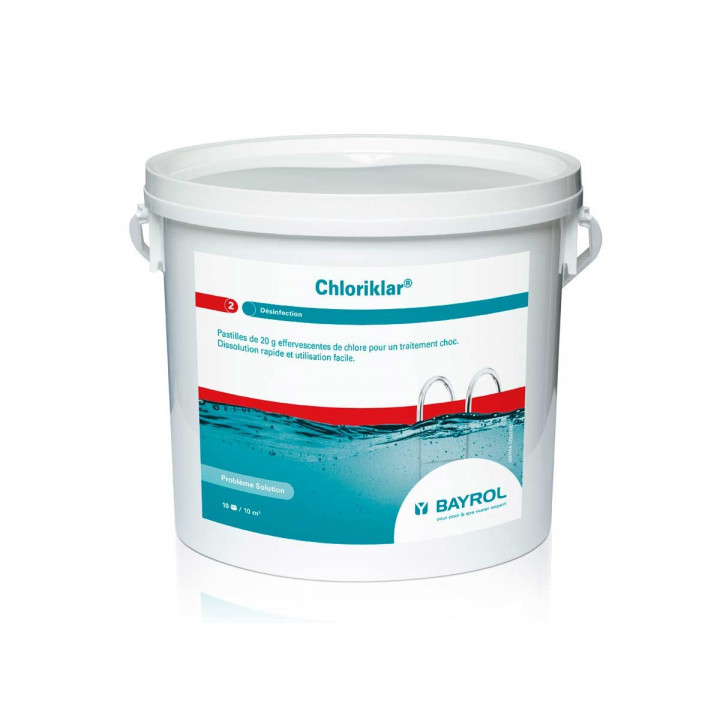 Snabblösliga klortabletter Chloriklar, 5 kg