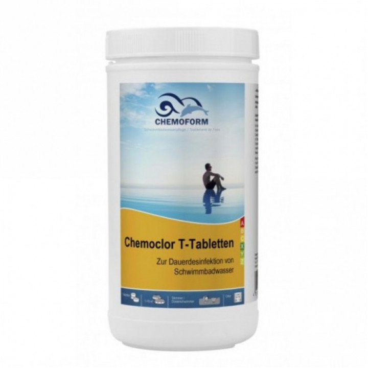 Långsamt upplösande klor CHEMOCLOR T-tabletter 20 g, 1 kg