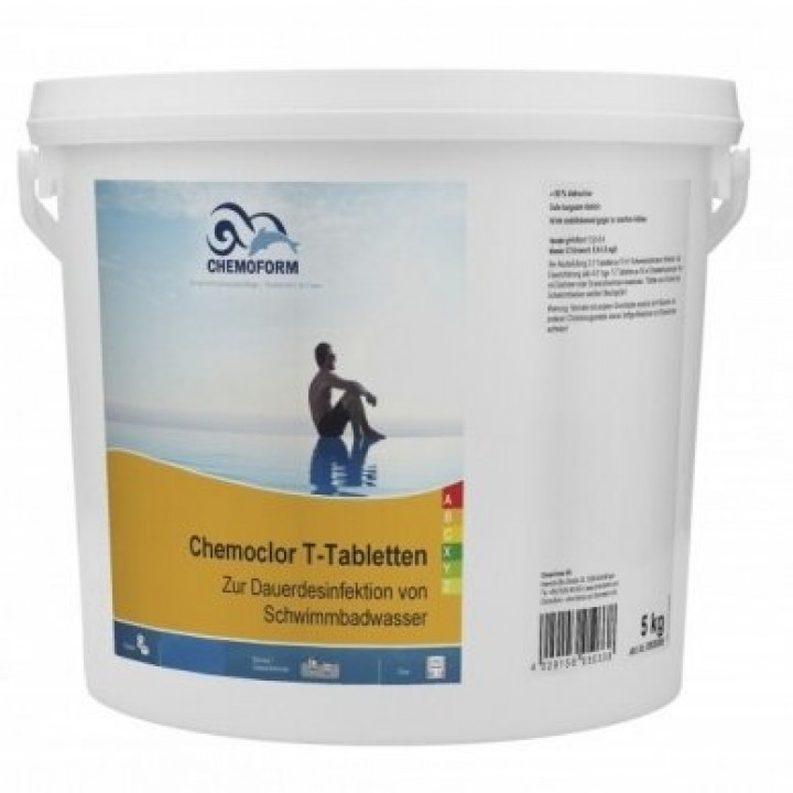 Långsamt upplösande klor CHEMOCLOR T-tabletter 20 g, 5 kg