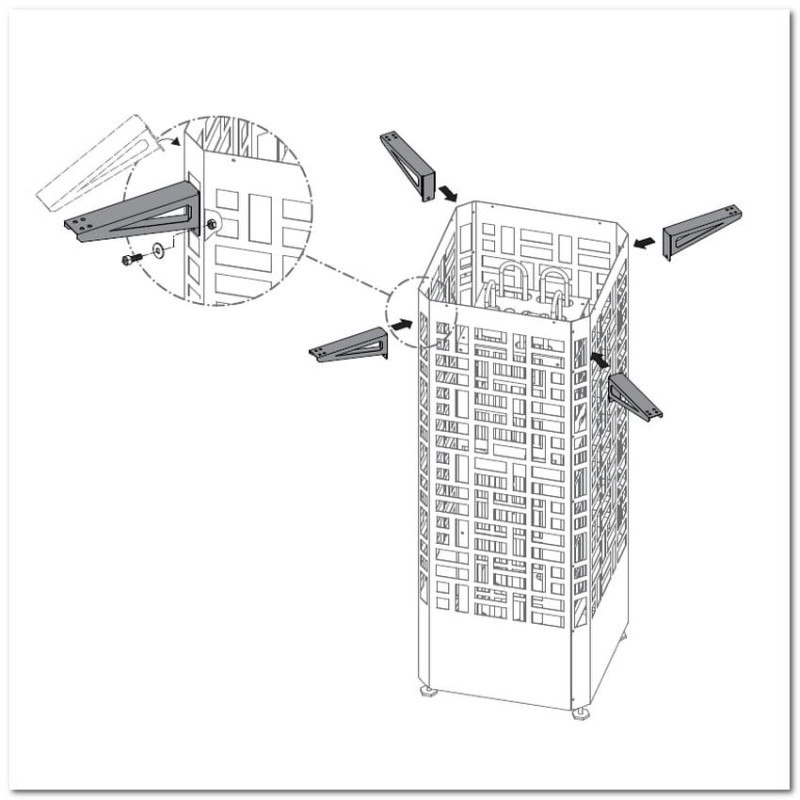 Monteringsfästen för EOS Edge ugnsskåp