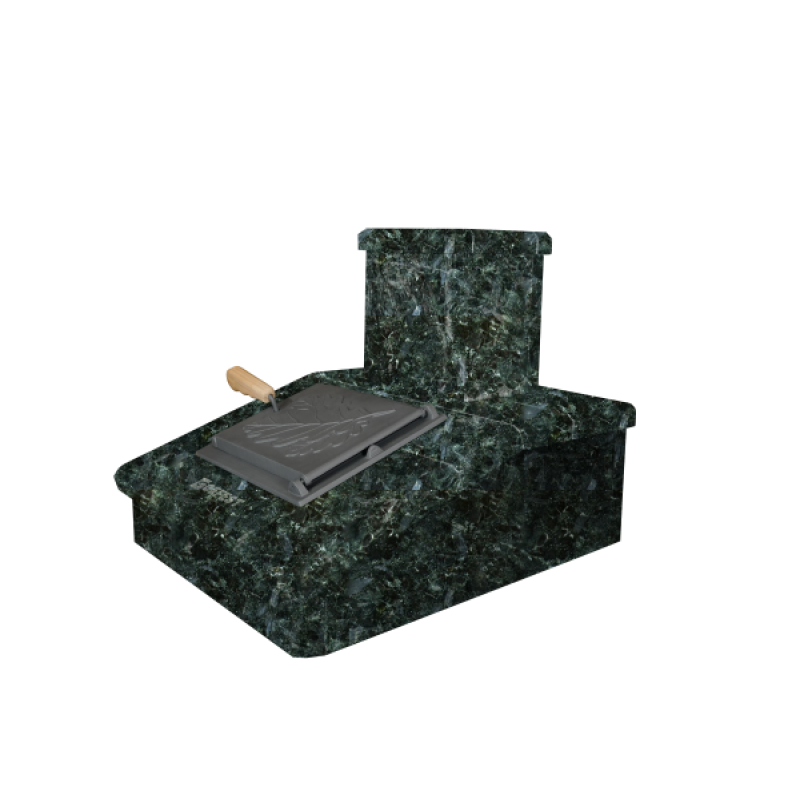 Stenskorstensfinish, mörk Serpentine, 290 mm