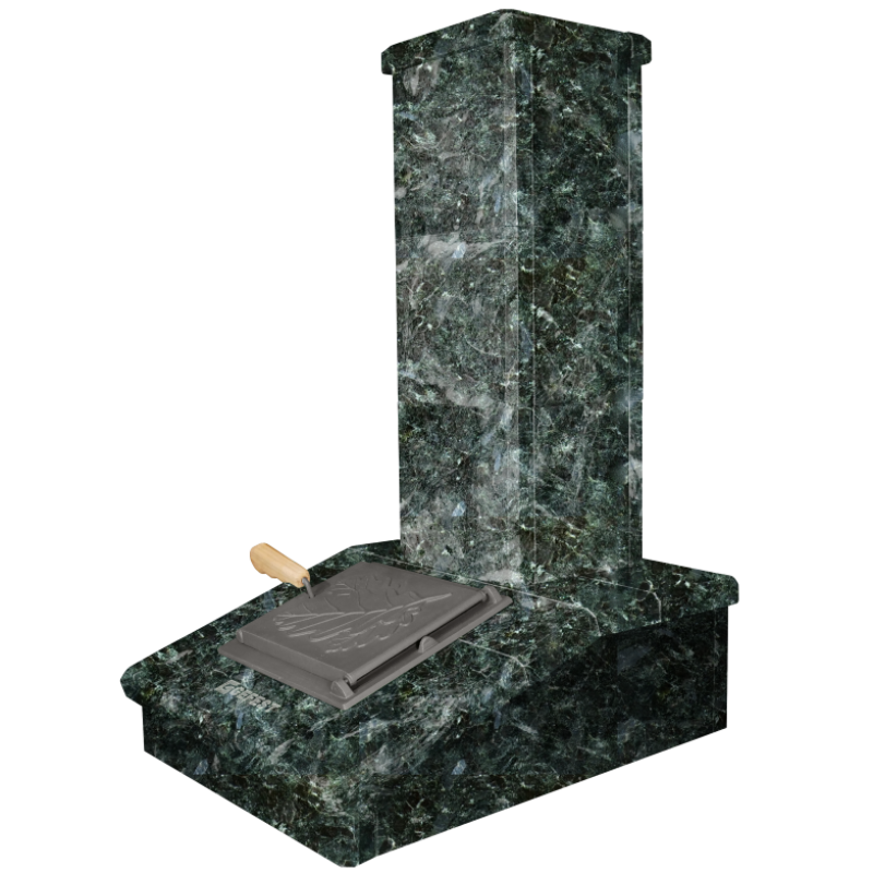 Stenskorstensfinish, mörk Serpentine, 790 mm
