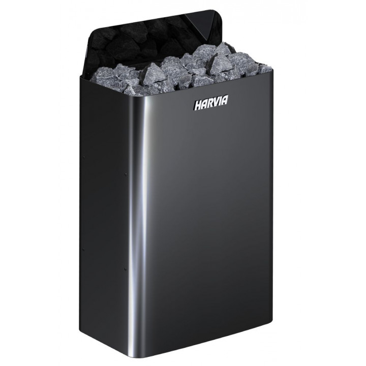 Elektrisk bastuaggregat - HARVIA The Wall Black Steel SW90E 9 kW
