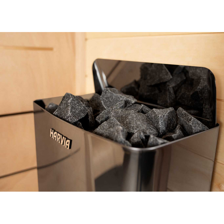 Elektrisk bastuaggregat - HARVIA The Wall Black Steel SW45 4,5 kW