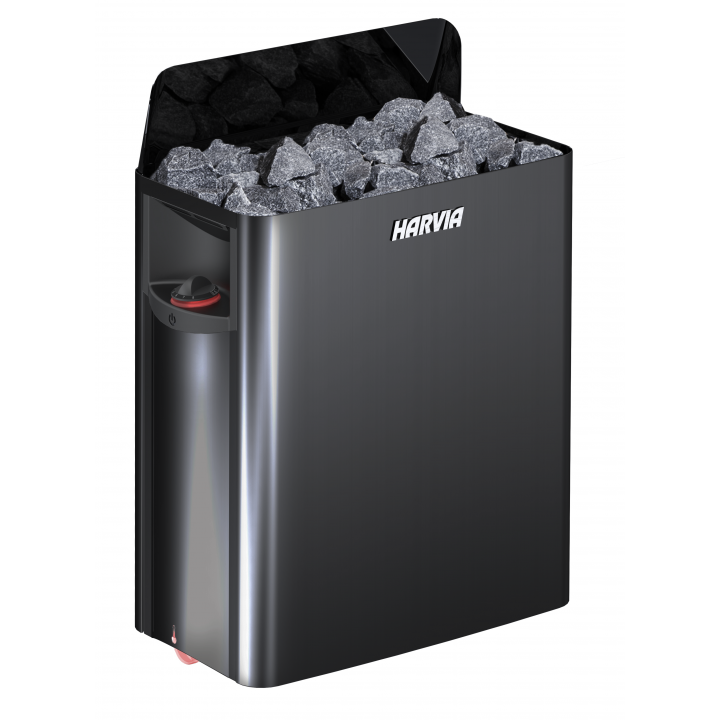Elektrisk bastuaggregat - HARVIA The Wall Black Steel SW45 4,5 kW