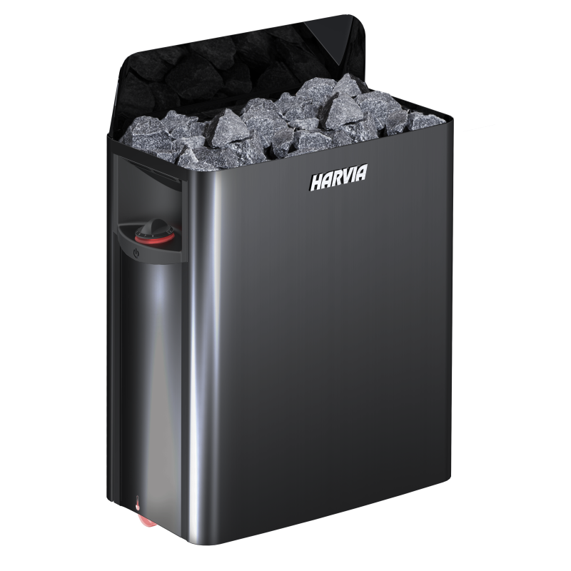 Elektrisk bastuaggregat - HARVIA The Wall Black Steel SW80 8 kW