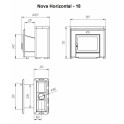 Vedeldad bastuugn - NOVA HORIZONTAL 18 - 6
