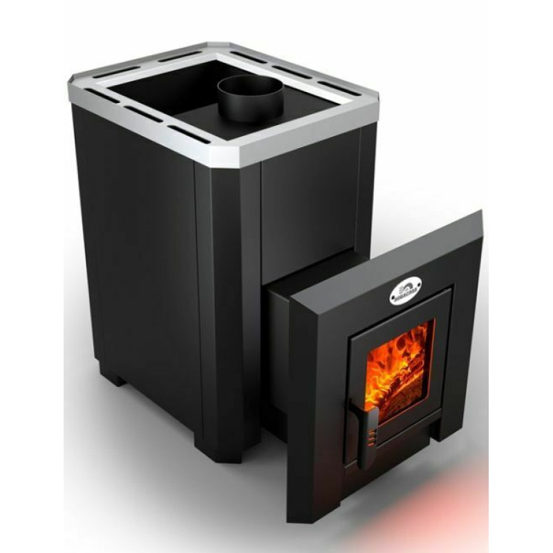 Vedeldad bastuaggregat - NOVA KLASSIK 26 med glasdörr