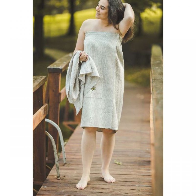 Bastuförkläde för kvinnor, linne