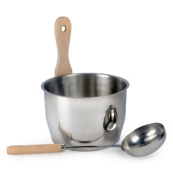 Bastuhink- och slevsats, MER ÅNGA, OPTIMAL 4 L 