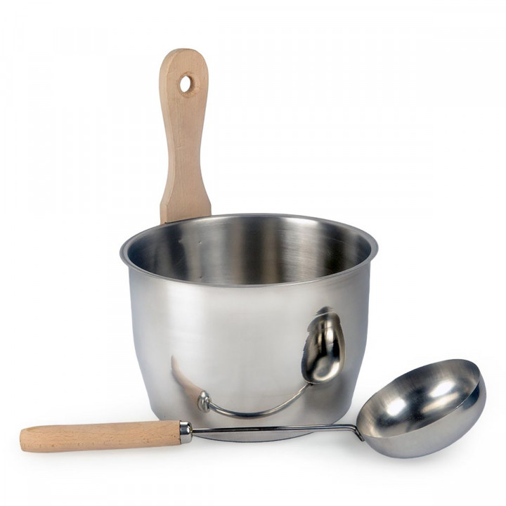 Bastuhink- och slevsats, MER ÅNGA, OPTIMAL 4 L