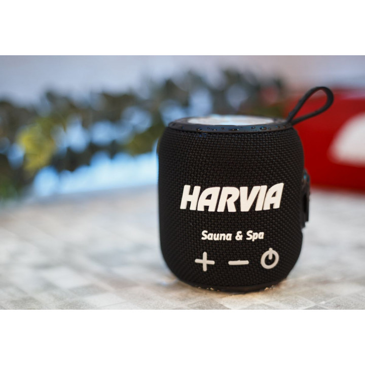 Vattentät bastuhögtalare HARVIA, svart