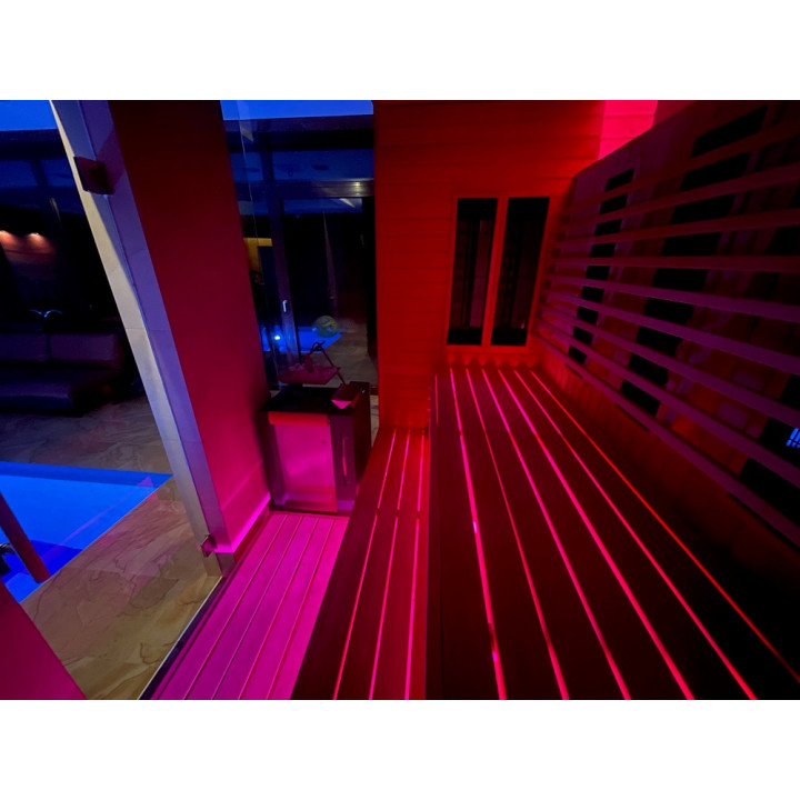SAUFLEX RGB LED-FLAMPA, MED KONTROLLENHET