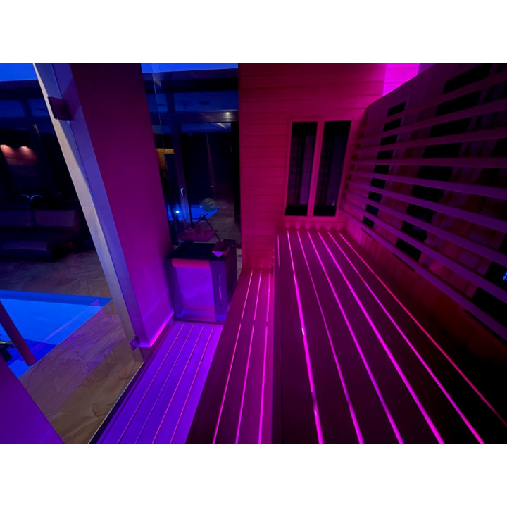 SAUFLEX RGB LED-FLAMPA, MED KONTROLLENHET