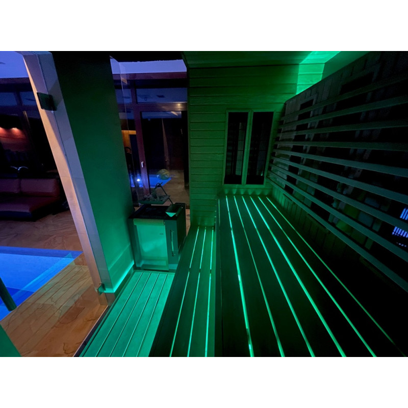 SAUFLEX RGB LED-FLAMPA, MED KONTROLLENHET