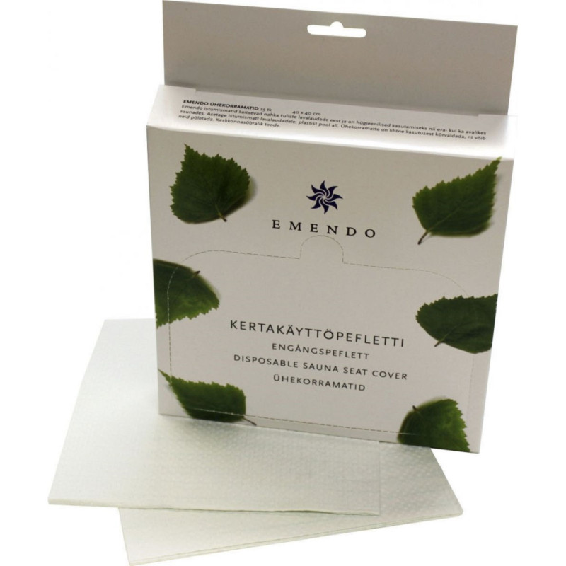 Engångsbastu sittunderlag EMENDO, 25 st