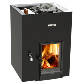 Vedeldad bastuugn - HARVIA Linear 22 GreenFlame LS