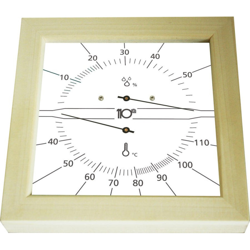 Sentiotec Thermo-Hygrometer fyrkant, vit