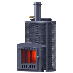 Vedeldad bastuugn GEFEST - AVANGARD ZK 40 (P2) Orkan i ett runt galler  Vedeldad bastuugn GEFEST - AVANGARD ZK 40 (P2) Orkan i ett runt galler