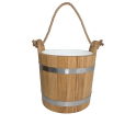 Bastuhink i ek med rephandtag, 12 l - 0