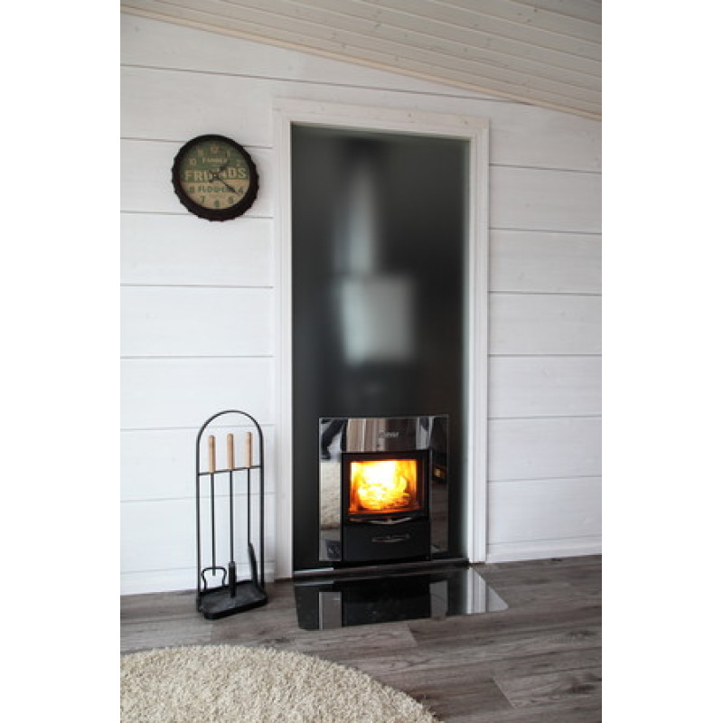 HARVIA Duo glasvägg 9 x 19, inklusive ram, aluminiumgrå