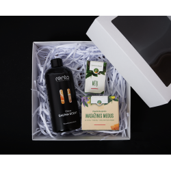 Presentset i presentförpackning CITRON. Honung, eterisk olja och doftessens 