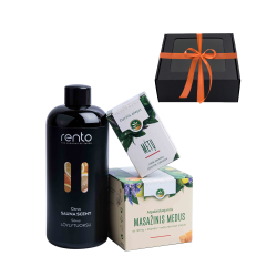 Presentset i presentförpackning CITRON. Honung, eterisk olja och doftessens 