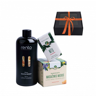 Presentset i presentförpackning CITRON. Honung, eterisk olja och doftessens