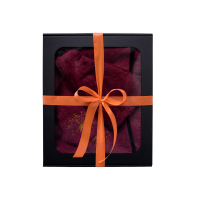 Presentset i presentask för HENNE. Bastuhatt och förkläde för dam - BURGUNDY