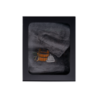 Presentset i presentask för HONOM. Bastuhatt och förkläde för män - GRÅ