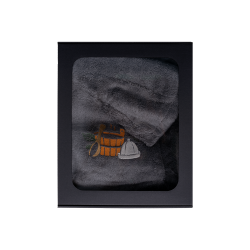 Presentset i presentask för HONOM. Bastuhatt och förkläde för män - GRÅ 