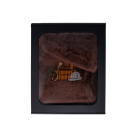 Presentset i presentask för HONOM. Bastuhatt och förkläde för män - BRUN